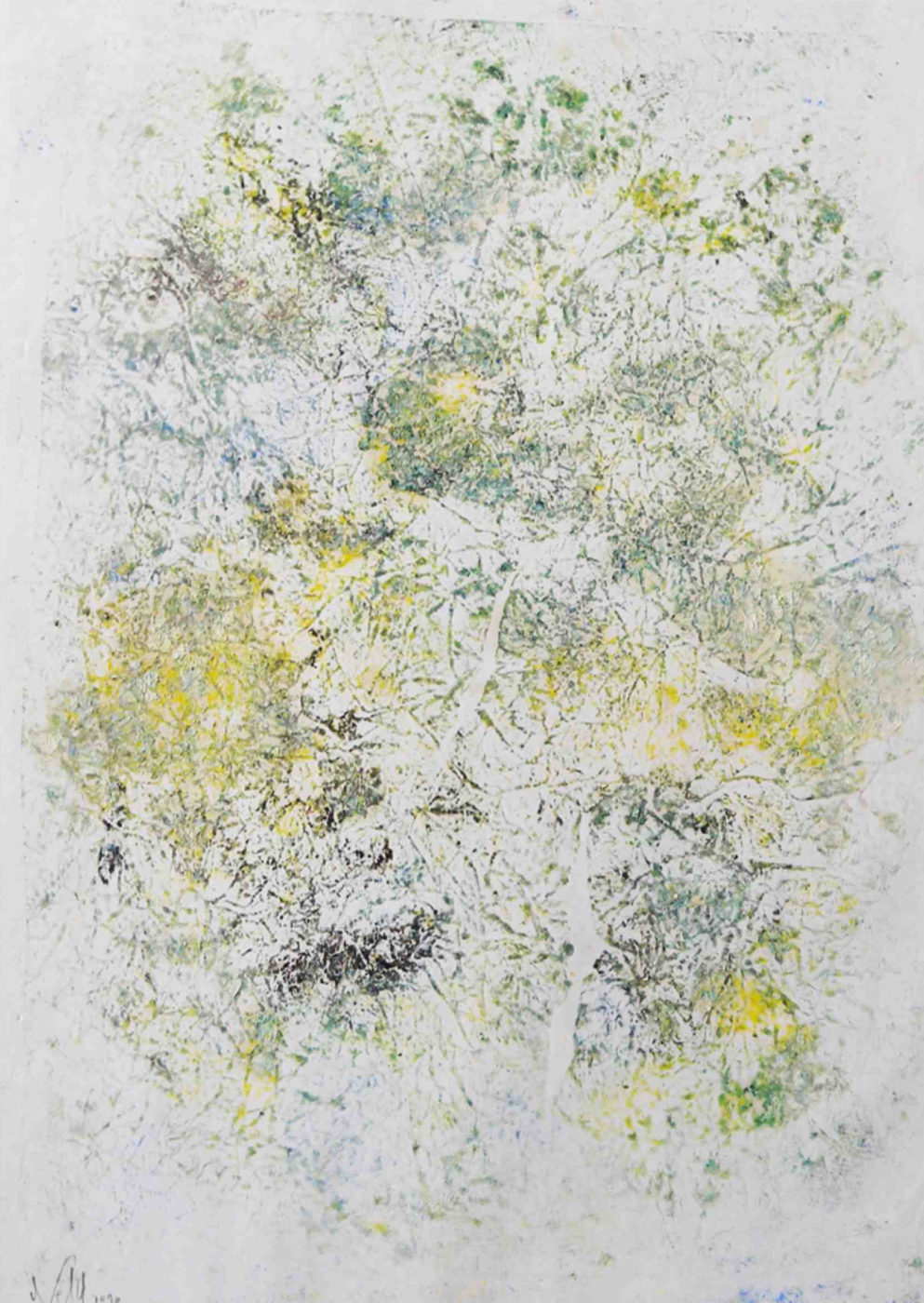 MARC FELD 2010 CARTOMANCIE 1 Huile et pigment sur papier 44 x 63 cm