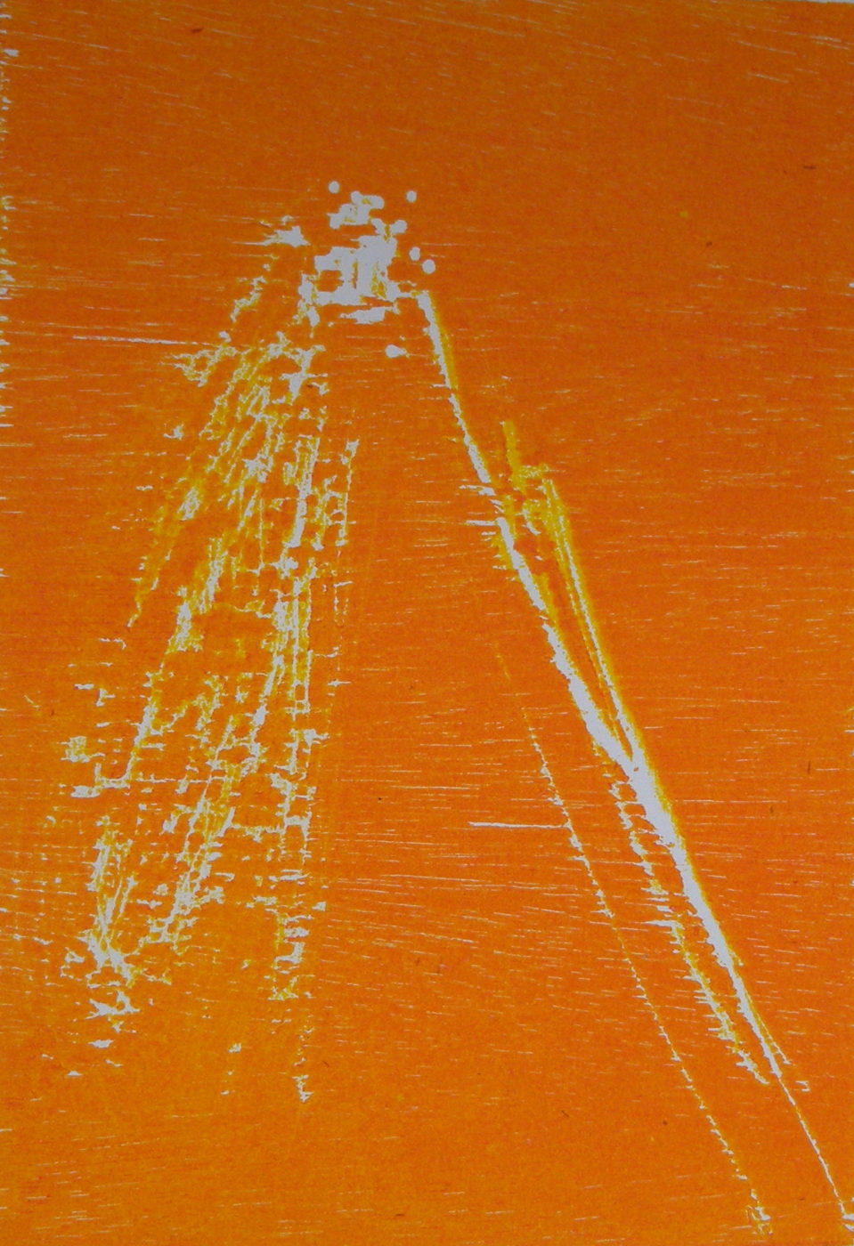 MARC FELD 2011 BRÛLURE Gravure sur cuivre encre sur papier 17 x 23 cm (tirage Patrick Vernet)