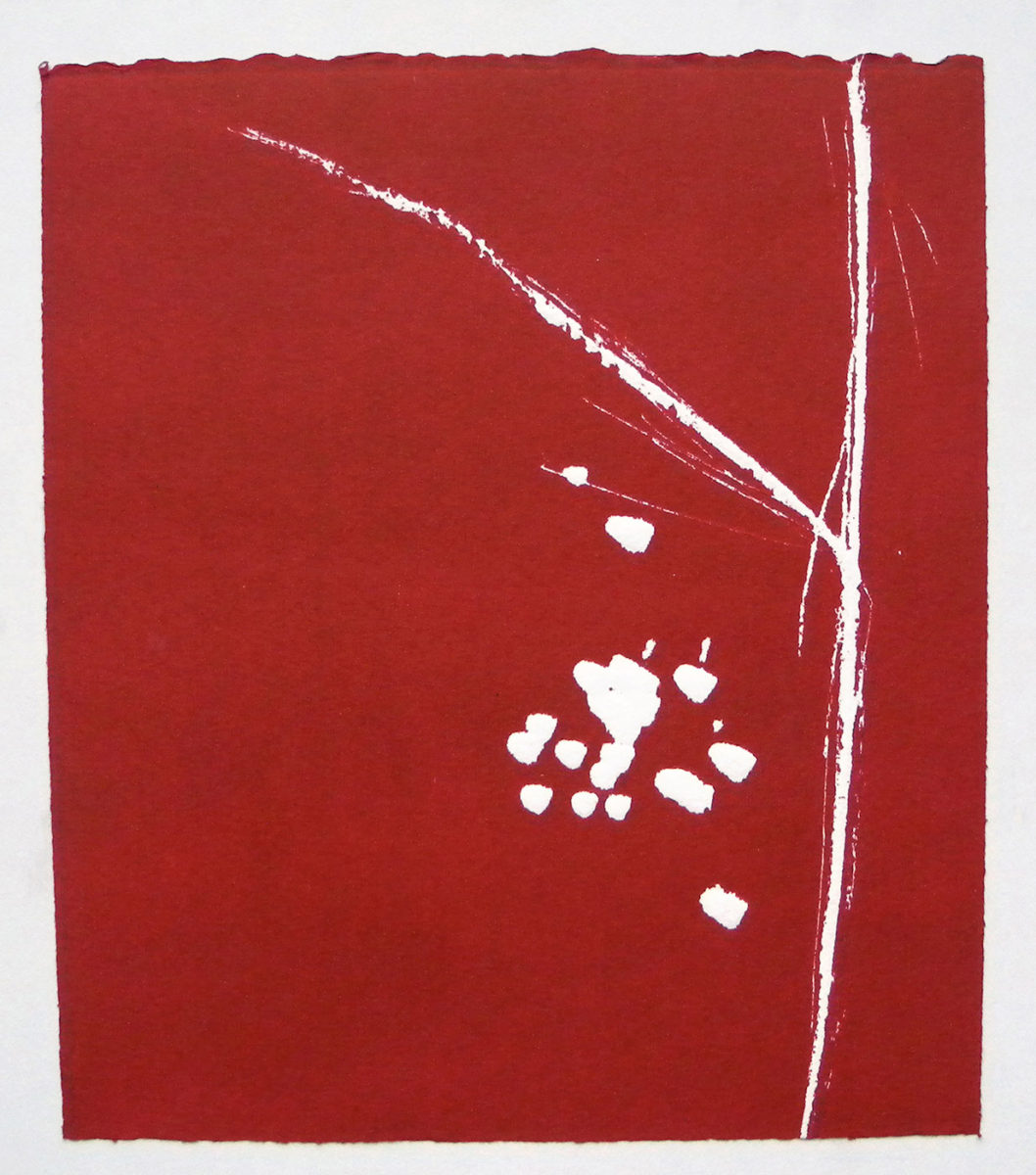 MARC FELD 2012 SONG FOR STEVE LACY 1 Gravure sur bois encre sur papier 25 x 26 cm (Tirage Patrick Vernet)