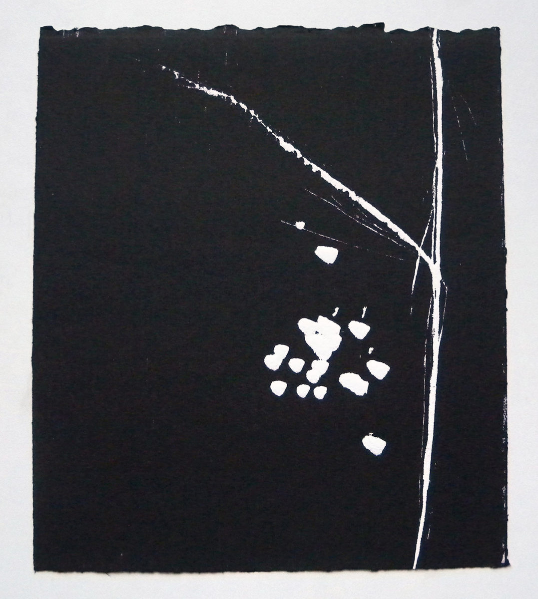 MARC FELD 2012 SONG FOR STEVE LACY 1' Gravure sur bois encre sur papier 25 x 26 cm (Tirage Patrick Vernet)