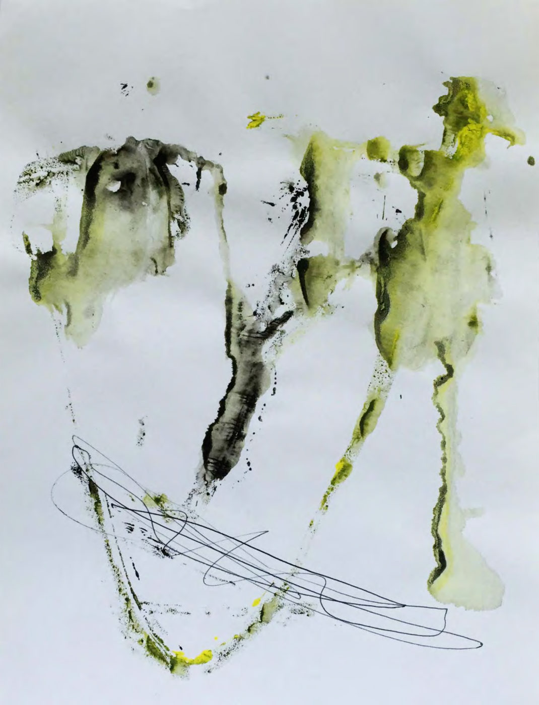 MARC FELD 2015 VISAGE 27 Gouache et stylo bille sur papier 24x32 cm