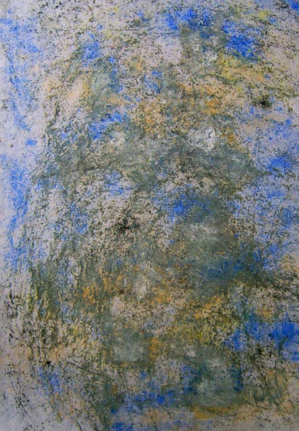 MARC FELD 2012 VIGILANCE  Huile et pigment sur papier  52 x 117 cm