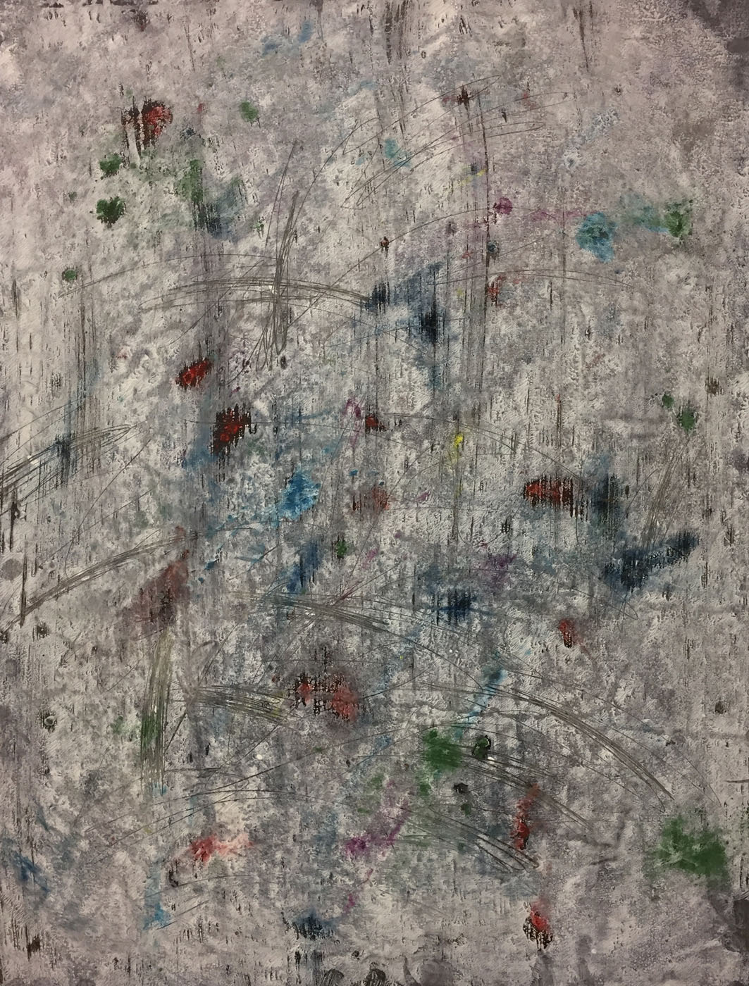 MARC FELD 2019 CONCERTINA Huile, acrylique, mine de plomb et pigment sur papier 50 x 65 cm
