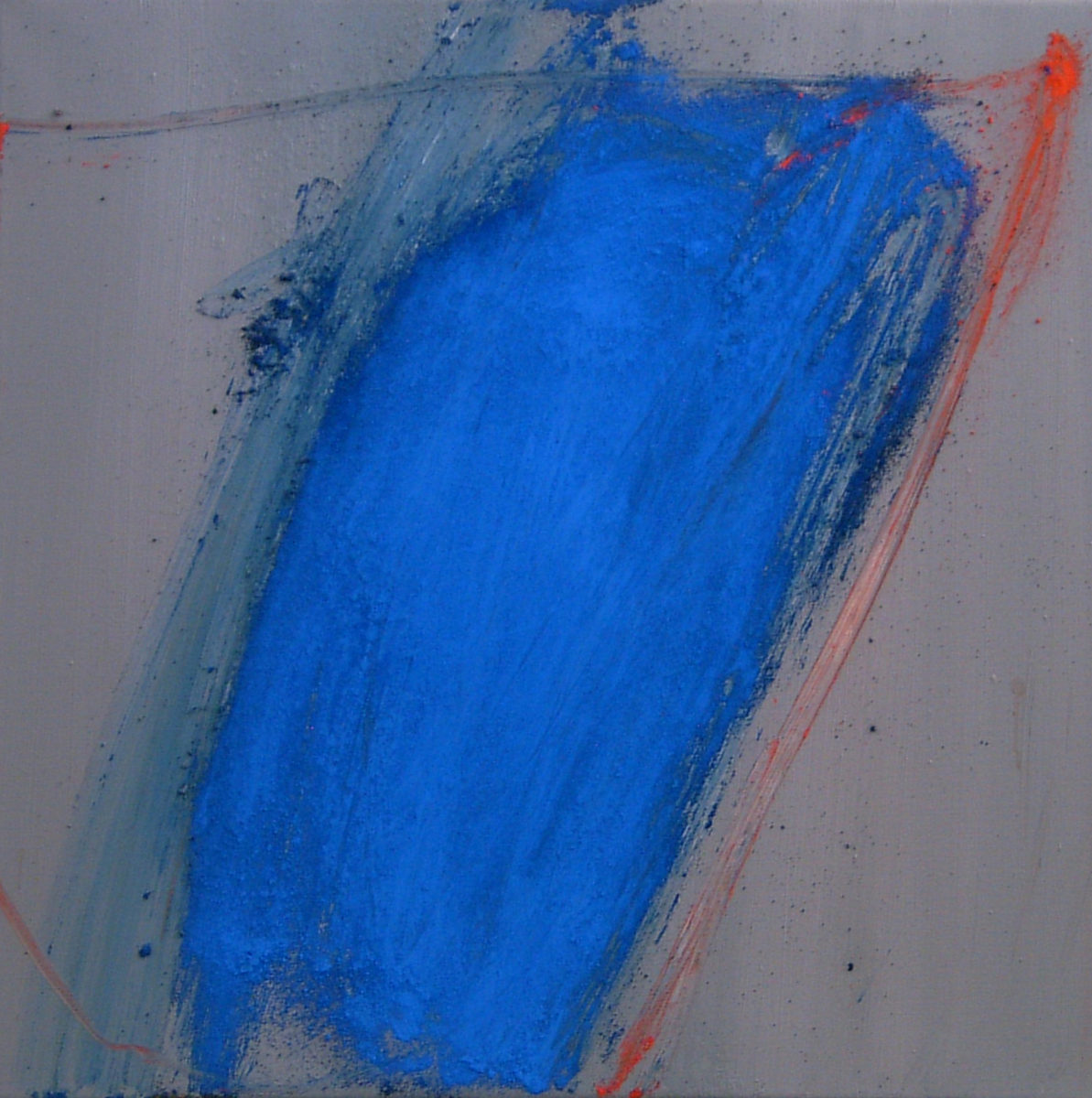 MARC FELD 2004 SENTIER Huile et pigment sur toile 50 x 50 cm