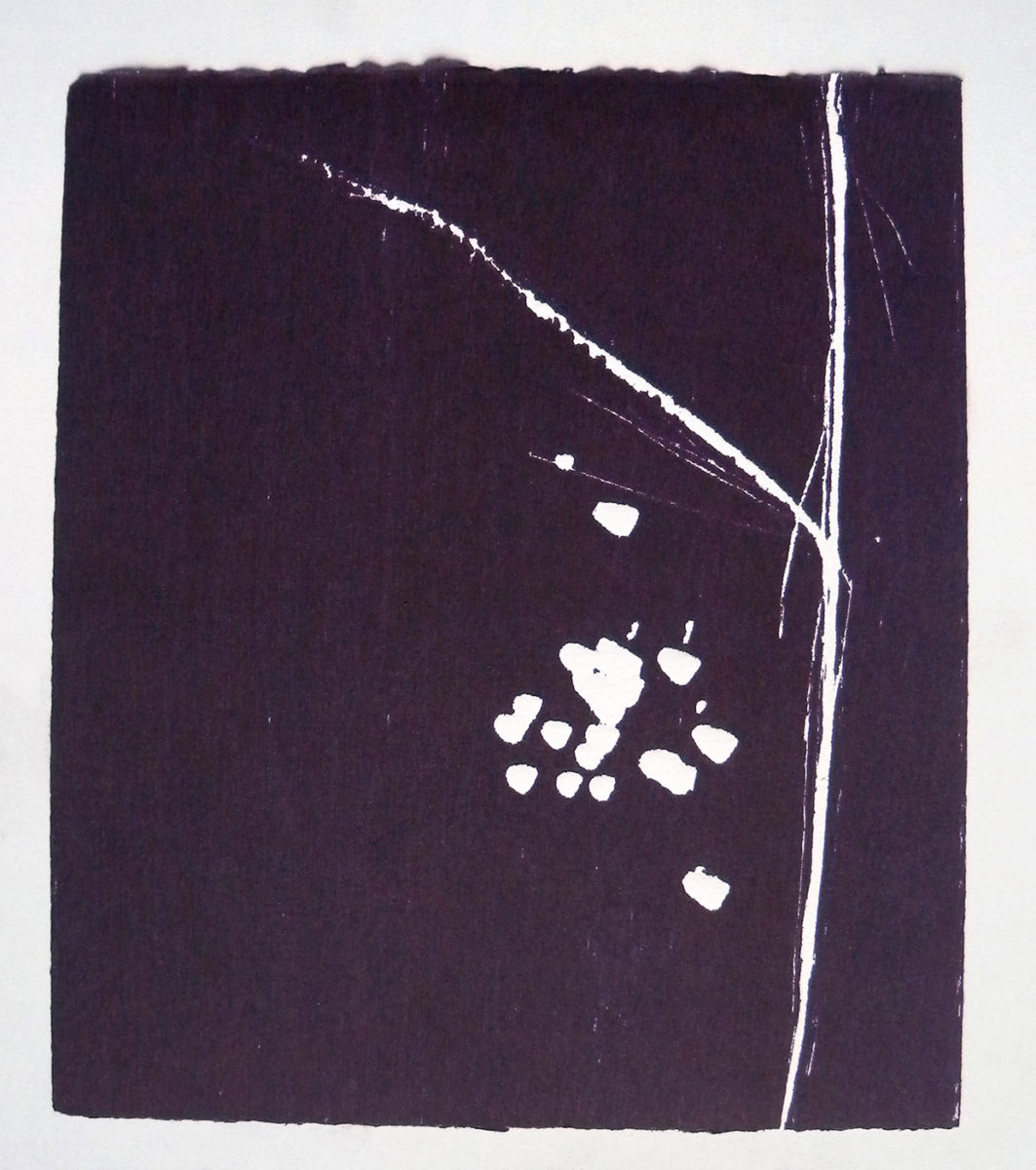 MARC FELD 2012 SONG FOR STEVE LACY 2 Gravure sur bois encre sur papier 25 x 26 cm (Tirage Patrick Vernet)