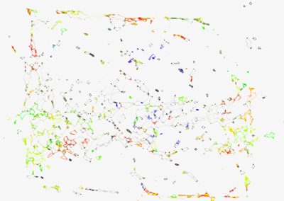 MARC FELD 2017 CARTOGRAPHIE 3   dessin sur ordinateur tirage encre sur papier canson 240 g marouflé sur dibon 89 x 62 cm