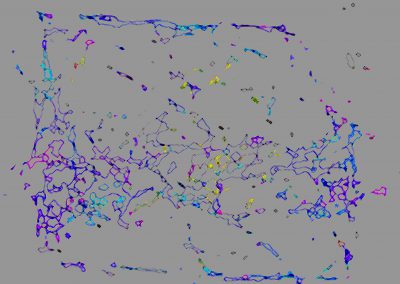 MARC FELD 2017 CARTOGRAPHIE 5   dessin sur ordinateur tirage encre sur canson 240 g marouflé sur dibon 89 x 62 cm