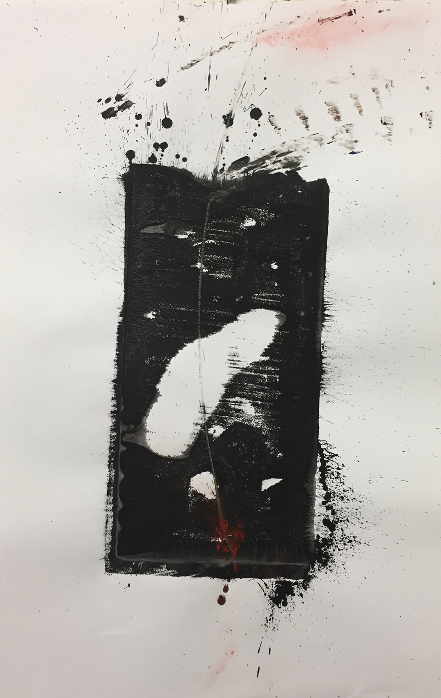 MARC FELD 2019 PAS Gouache, acrylique et pigment sur papier 50 x 32 cm