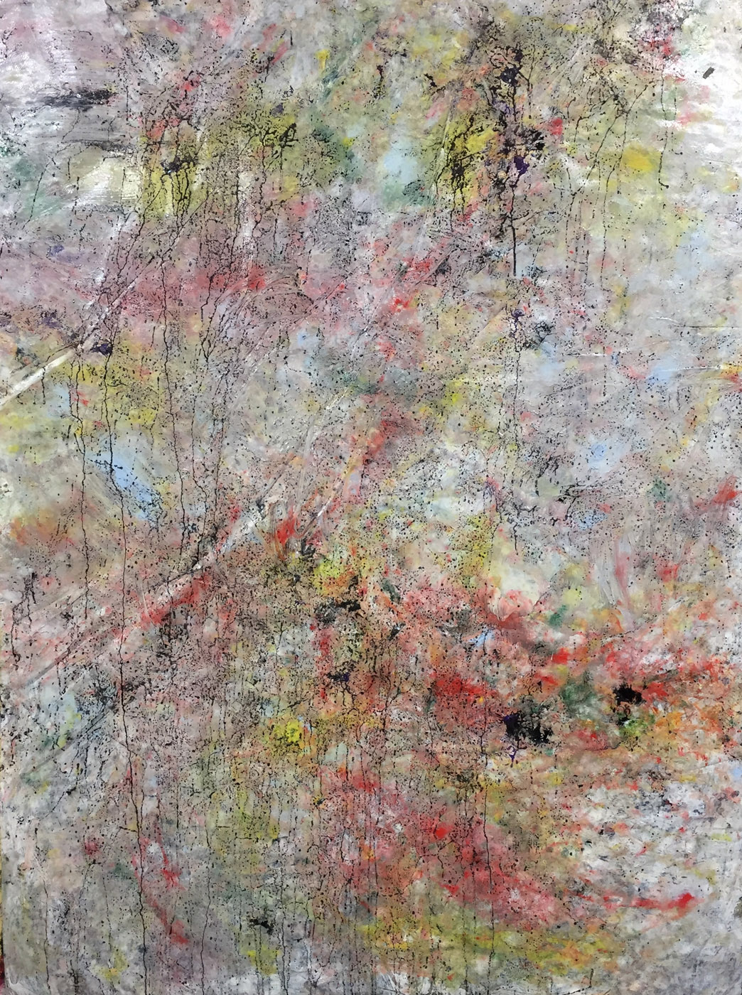 MARC FELD 2019 PAVANE 1 Huile, pigment, acrylique et gouache sur papier 116 x 158 cm